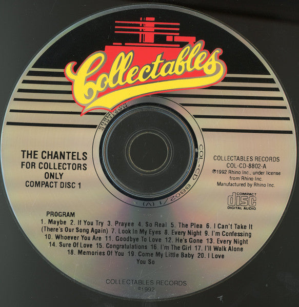 The Chantels : For Collectors Only (2xCD, Comp)