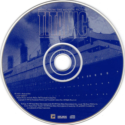 James Horner : Titanic (Music From The Motion Picture) (CD, Album, Pit)