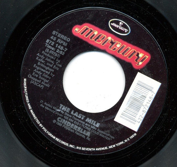 Cinderella (3) : The Last Mile (7", Single, Styrene)