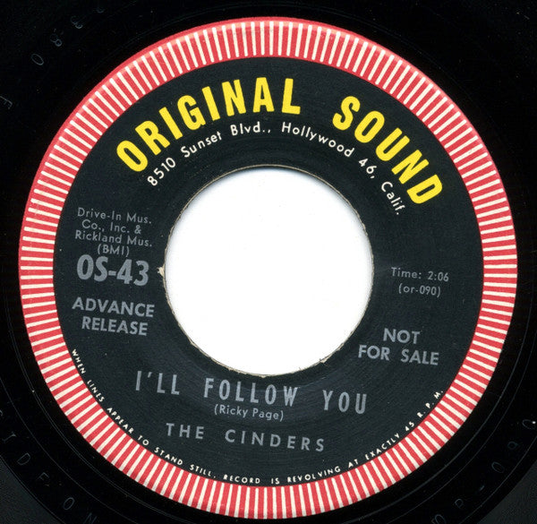The Cinders (3) : I'll Follow You / The Story (7", Single, Promo)