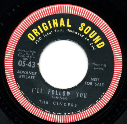 The Cinders (3) : I'll Follow You / The Story (7", Single, Promo)