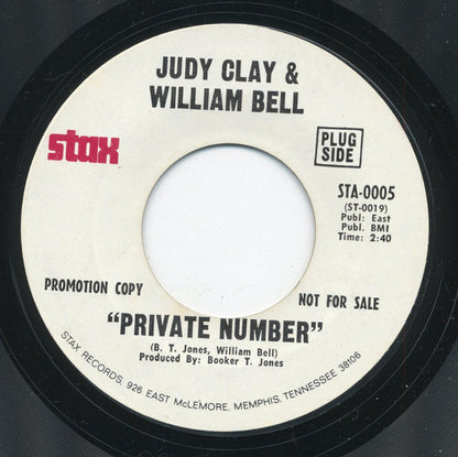 Judy Clay & William Bell : Private Number (7", Promo, Styrene)