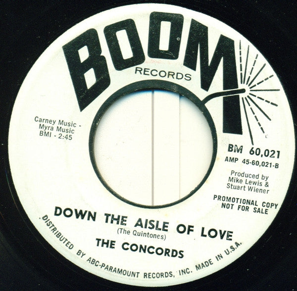 The Concords (3) : I Feel A Love Comin' On (7", Single, Promo)
