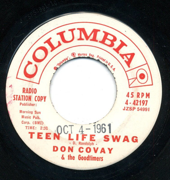 Don Covay & The Goodtimers : (Where Are You) Now That I Need You  / Teen Life Swag (7", Single, Promo)