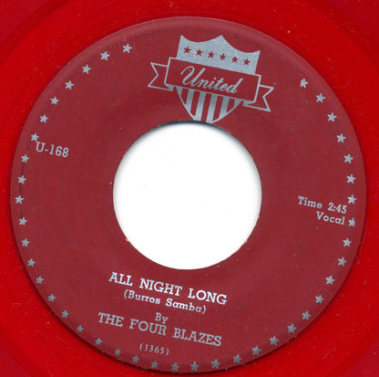 Four Blazes : My Great Love Affair / All Night Long (7", Single, Red)