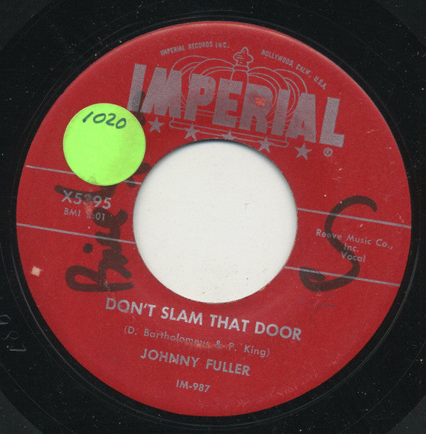 Johnny Fuller : Don't Slam That Door (7", Single)