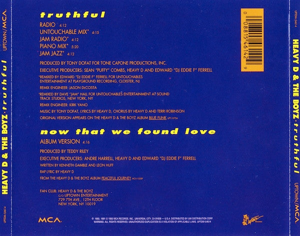 Heavy D. & The Boyz : Truthful (CD, Maxi)