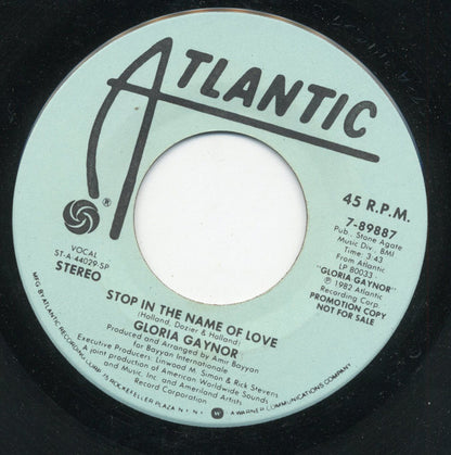 Gloria Gaynor : Stop In The Name Of Love (7", Single, Promo, SP)