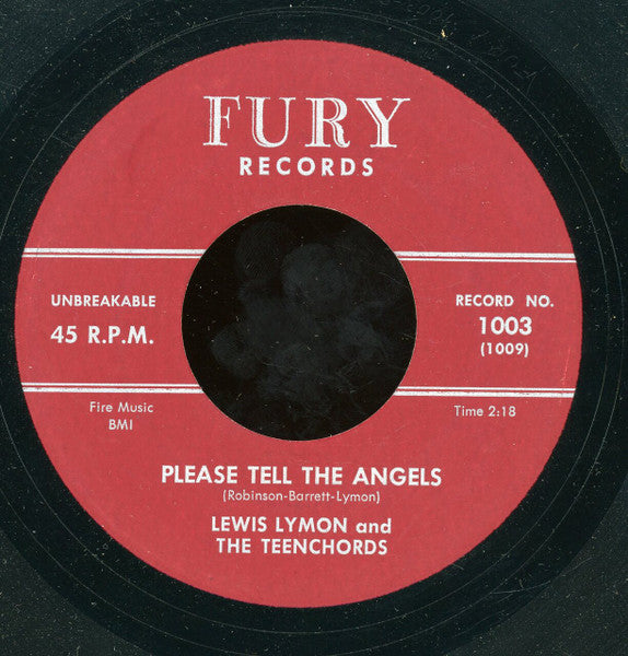 Lewis Lymon & The Teenchords : Honey, Honey (You Don't Know) / Please Tell The Angels (7", RE, Unofficial)