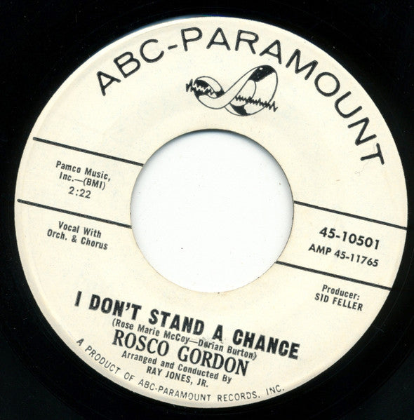 Rosco Gordon, Barbara Gordon : That's What You Did / I Don't Stand A Chance (7", Single, Promo)