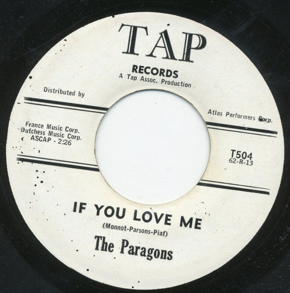 The Paragons (2) : If You Love Me / These Are The Things I Love (7", Single)