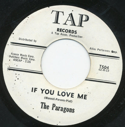 The Paragons (2) : If You Love Me / These Are The Things I Love (7", Single)