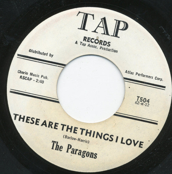 The Paragons (2) : If You Love Me / These Are The Things I Love (7", Single)