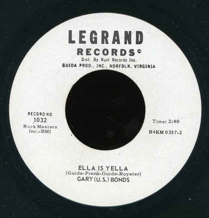 Gary U.S. Bonds : Ella Is Yella / The Music Goes Round And Round (7")