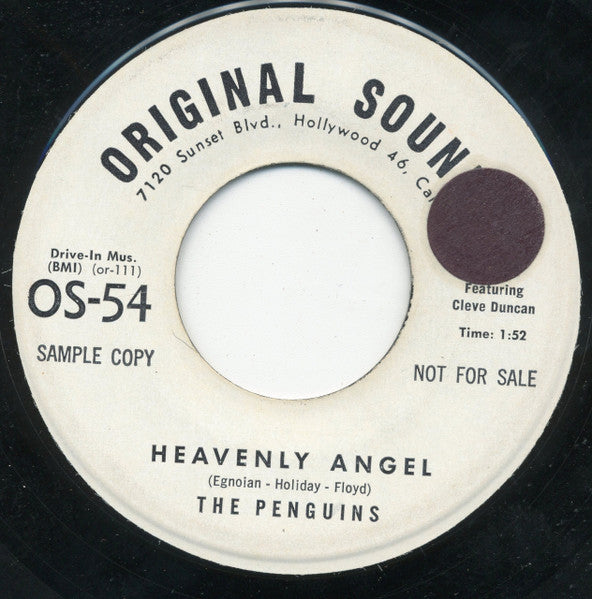 The Penguins : Heavenly Angel / Big Bobo's Party Train (7", Single, Promo)