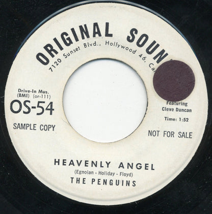 The Penguins : Heavenly Angel / Big Bobo's Party Train (7", Single, Promo)