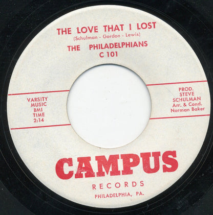 The Philadelphians : The Love That I Lost / Dear (7", Single)