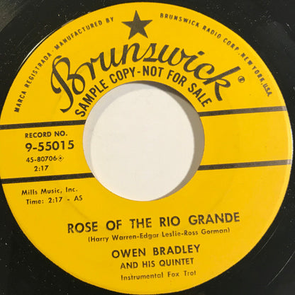 Owen Bradley And His Quintet : Rose of the Rio Grande (7", Promo)