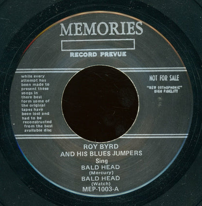 Roy Byrd & His Blues Jumpers / Joe Williams And Red Saunders & His Orchestra / Eddy Clearwater : Bald Head (7", EP, Promo, Unofficial, Tra)