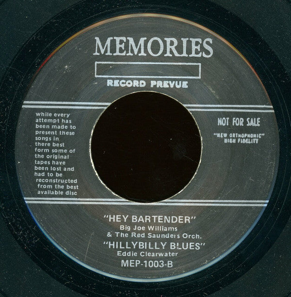 Roy Byrd & His Blues Jumpers / Joe Williams And Red Saunders & His Orchestra / Eddy Clearwater : Bald Head (7", EP, Promo, Unofficial, Tra)