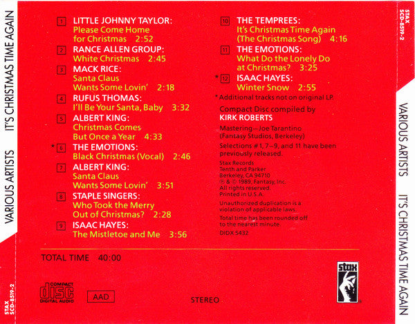 Various : It's Christmas Time Again (CD, Album, Comp)