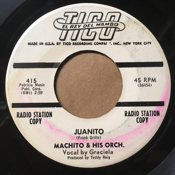 Machito And His Orchestra : Juanito / Para Ti (7", Promo)
