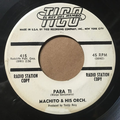 Machito And His Orchestra : Juanito / Para Ti (7", Promo)