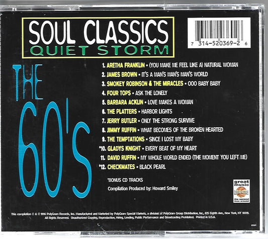 Various : Soul Classics: Quiet Storm (The 60's) (CD, Comp)