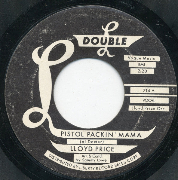 Lloyd Price : Pistol Packin' Mama / Tennessee Waltz (7", Single, Styrene)