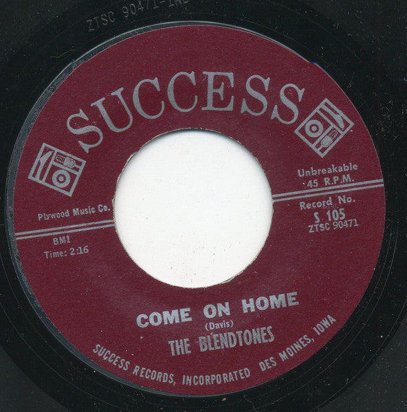 The Blendtones : The Slide / Come On Home (7", Single, Styrene)