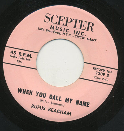 Rufus Beacham : I Need Your Love (7", Single)