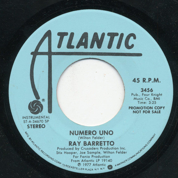 Ray Barretto : Numero Uno (7", Promo, SP)