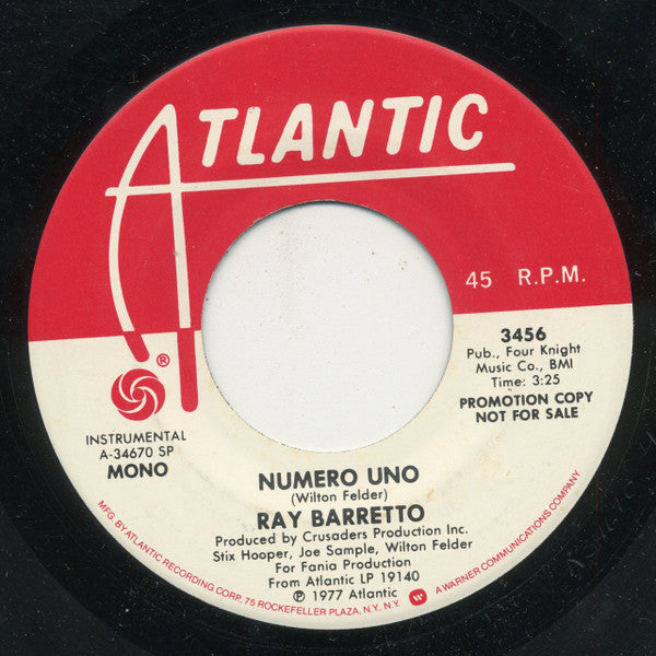 Ray Barretto : Numero Uno (7", Promo, SP)