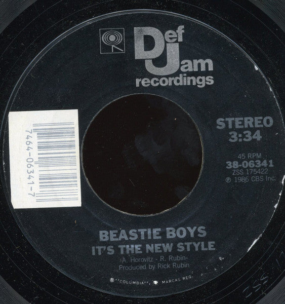 Beastie Boys : It's The New Style / Paul Revere (7", Single, Styrene, Pit)