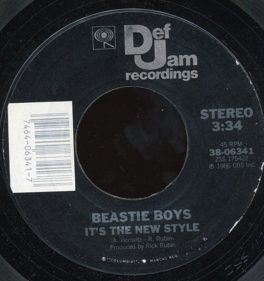 Beastie Boys : It's The New Style / Paul Revere (7", Single, Styrene, Pit)