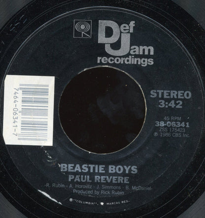 Beastie Boys : It's The New Style / Paul Revere (7", Single, Styrene, Pit)