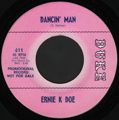 Ernie K-Doe : Dancin' Man / Later For Tomorrow (7", Promo)