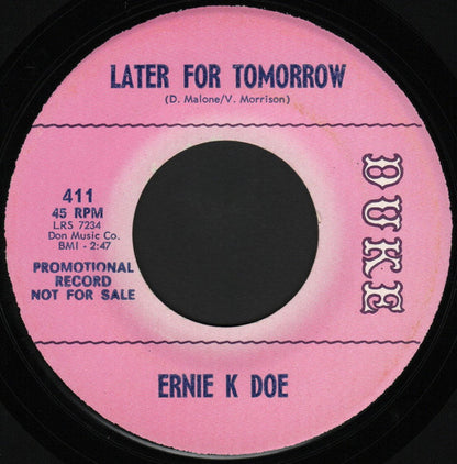 Ernie K-Doe : Dancin' Man / Later For Tomorrow (7", Promo)