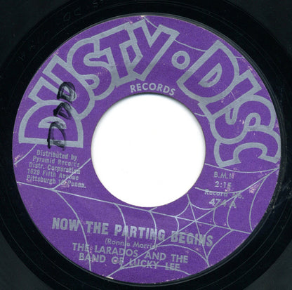 The Larados And The Band Of Lucky Lee : Bad Bad Guitar Man / Now The Parting Begins  (7", RE, Styrene)