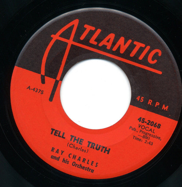 Ray Charles And His Orchestra : Tell The Truth (7", Single)