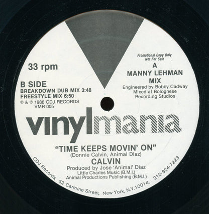Donnie Calvin : Time Keeps Movin' On (12", Promo)