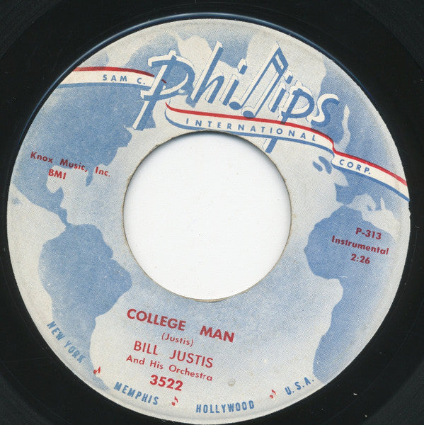 The Bill Justis Orchestra : College Man / The Stranger (7", Single)
