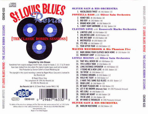 Various : St. Louis Blues Revue - The Classic Bobbin Sessions (CD, Comp)