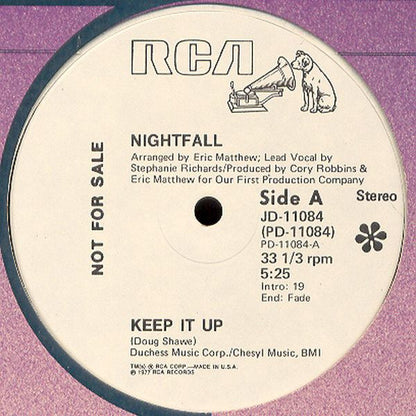 Nightfall (2) : Keep It Up (12", Promo)