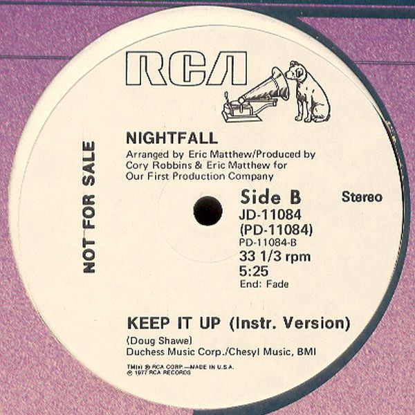 Nightfall (2) : Keep It Up (12", Promo)