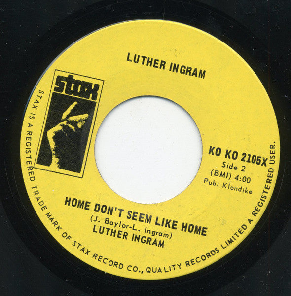 Luther Ingram : Ain't That Loving You (For More Reasons Than One) / Home Don't Seem Like Home (7", Single)