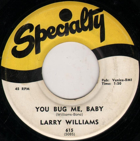 Larry Williams (3) : Bony Moronie / You Bug Me, Baby (7", Single)