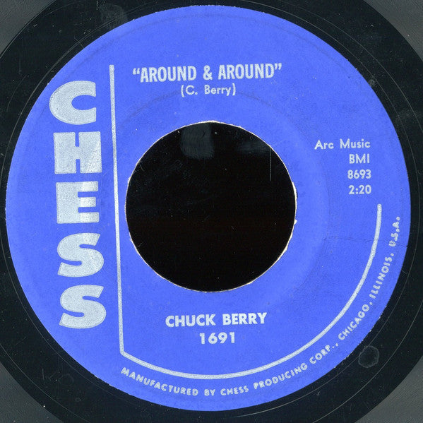 Chuck Berry : Johnny B. Goode / Around & Around (7", Single, Styrene)