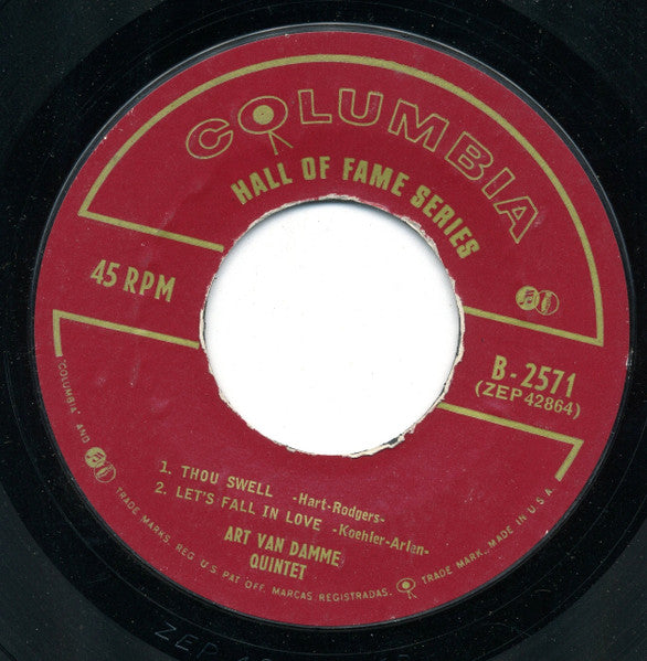 The Art Van Damme Quintet : Art Van Damme (7", EP, Styrene)