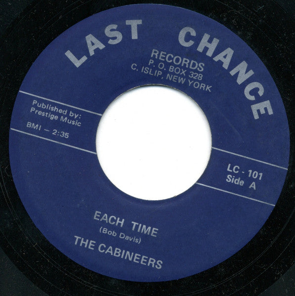 The Cabineers : Each Time (7", Single, RE)